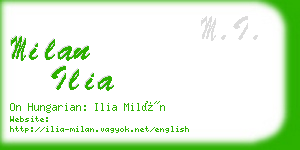 milan ilia business card